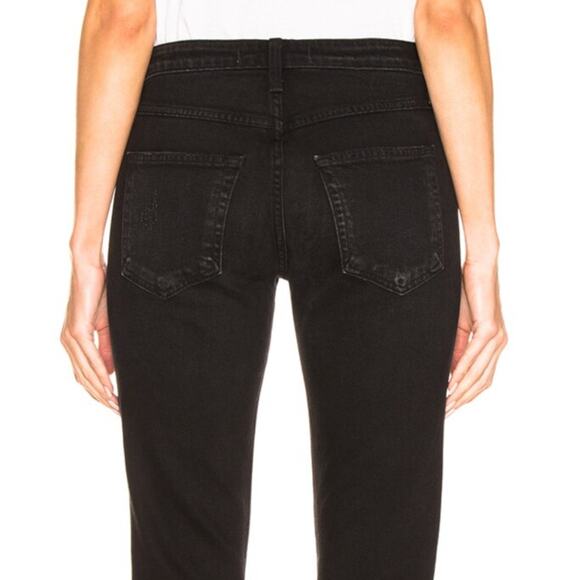 COS Black Magic Tie Ankle Jean, Washed Black Denim, Made in USA, Size 31 - Picture 2 of 12